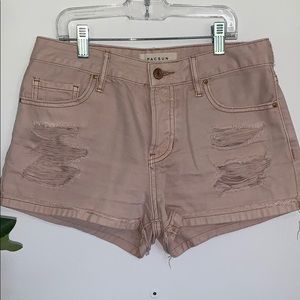 Pacsun Mid Rise Denim Short in Pink.